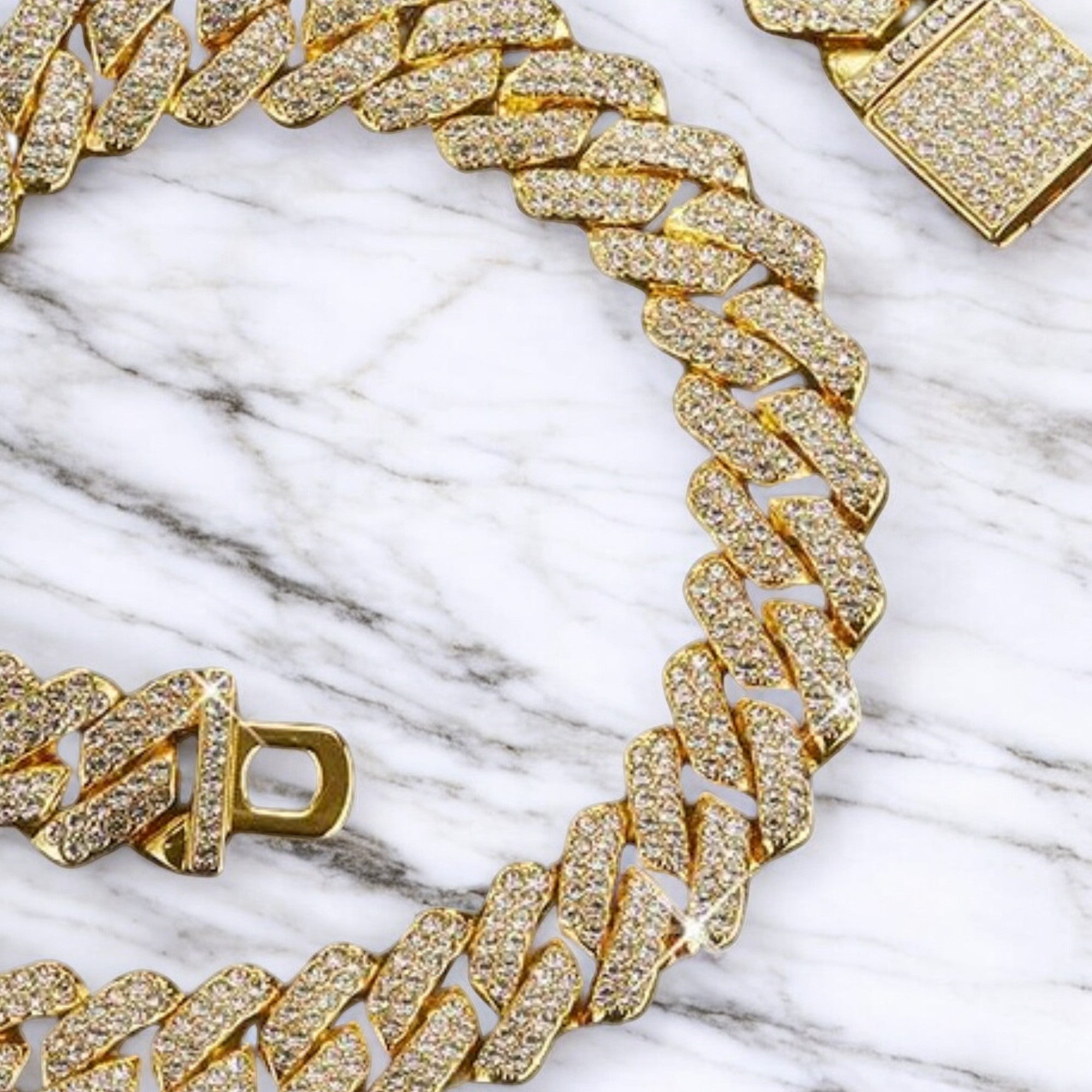 Iced Out Cuban Link Chain 2 Row Miami Necklace